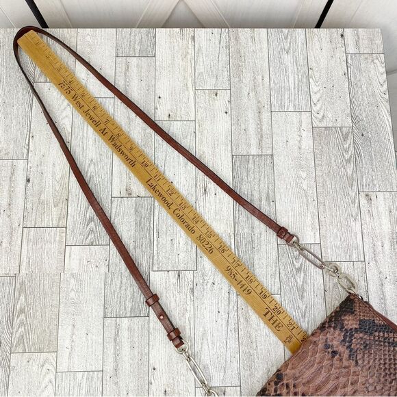 Coach Python Embossed Crosstown Crossbody Bag Brown - Picture 12 of 13